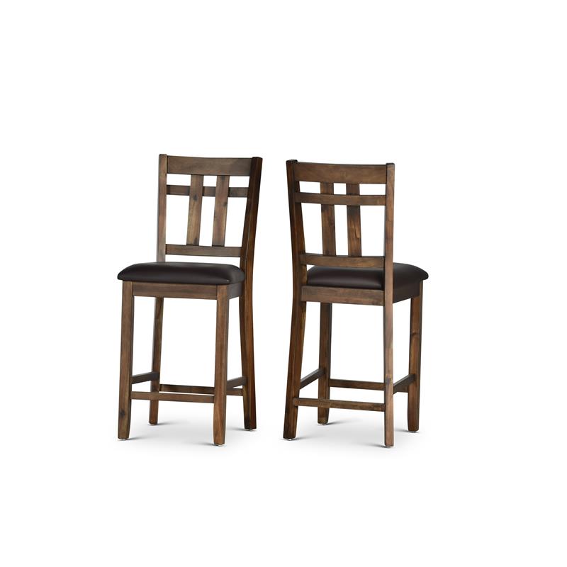 Steve Silver Saranac 5-Piece Chocolate Mango Wood Counter Height Dining Set
