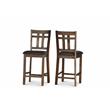 Steve Silver Saranac Wood Counter Chair in Chocolate Finish