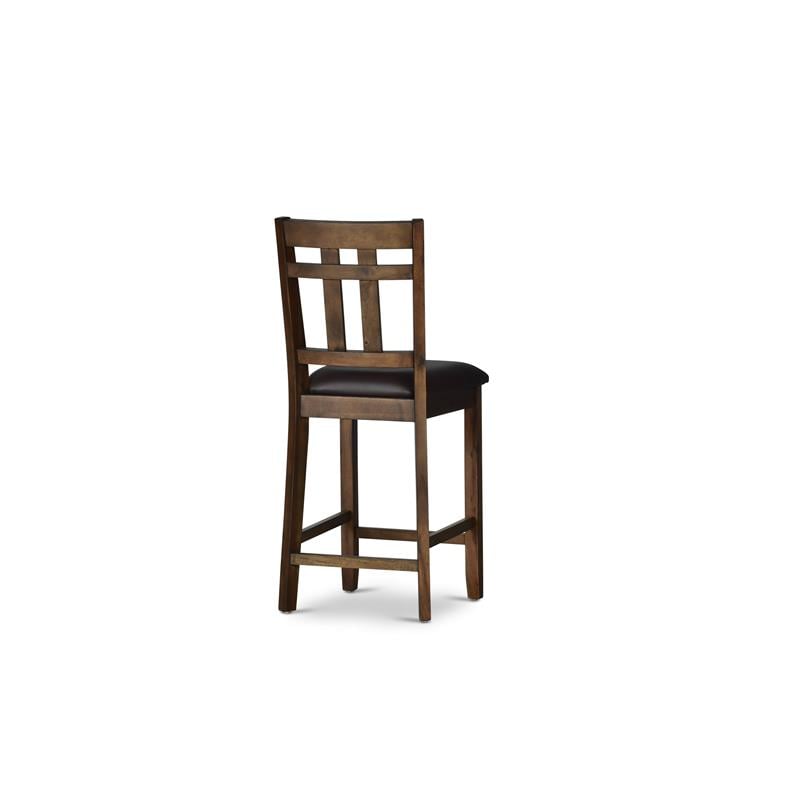 Steve Silver Saranac Wood Counter Chair in Chocolate Finish