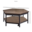 Steve Silver Ultimo Chocolate Wood Hexagon Lift-Top Cocktail Table