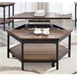 Steve Silver Ultimo Chocolate Wood Hexagon Lift-Top Cocktail Table