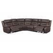 Aria Saddle Brown 3-Piece Reclining Sectional