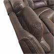 Aria Saddle Brown 3-Piece Reclining Sectional