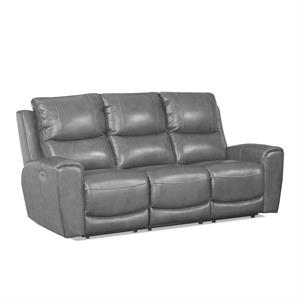 Steve Silver Laurel Gray Leather Power Reclining Sofa