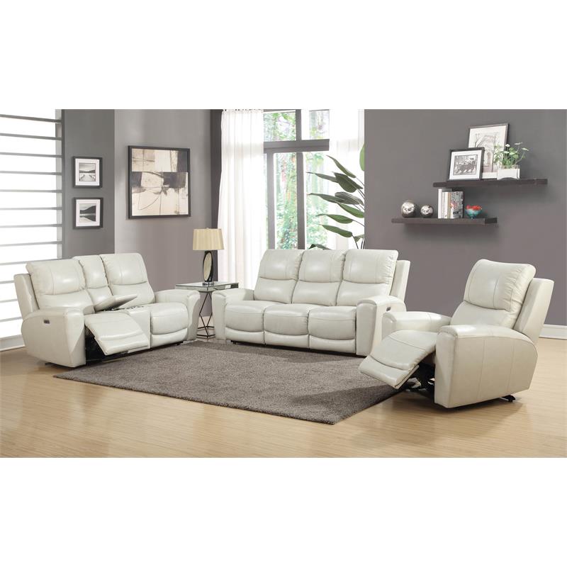 Steve Silver Laurel Ivory Leather Power Reclining Chair