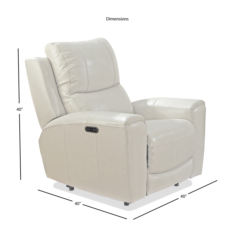 Steve Silver Laurel Ivory Leather Power Reclining Chair