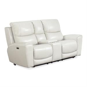 Steve Silver Laurel Ivory Leather Power Reclining Console Loveseat