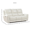Steve Silver Laurel Ivory Leather Power Reclining Sofa