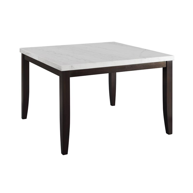 Francis Counter Height Square White Marble Dining Table - FC5454MTL