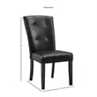 Francis 7-Piece Rectangle Dining Set White Marble Top and Black Side Chairs