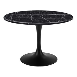 Steve Silver Colfax Black Marquina Marble Dining Table