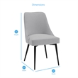 Steve Silver Colfax Side Dining Chair in Stone Gray Fabric