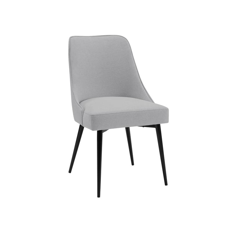Steve Silver Colfax Side Dining Chair in Stone Gray Fabric