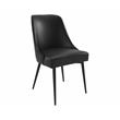 Steve Silver Colfax Side Chair in Black Faux Leather