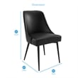 Steve Silver Colfax Side Chair in Black Faux Leather