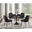 Steve Silver Colfax Side Chair in Black Faux Leather