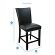 Steve Silver Camila Black Faux Leather Counter Chair