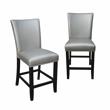 Steve Silver Camila Silver - Gray Faux Leather Counter Chair