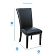 Steve Silver Camila Black Faux Leather Dining Chair