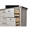 Bear Creek Rustic Ivory Nine Drawer Dresser and Mirror Set