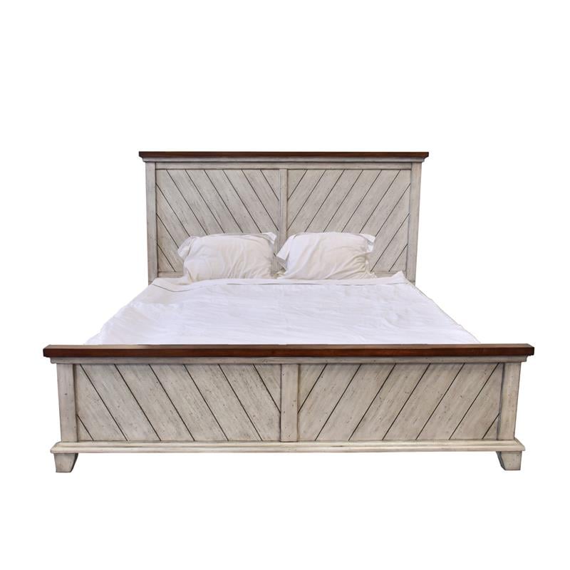 Steve Silver Bear Creek Rustic Ivory King Panel Bed