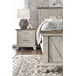 Bear Creek Rustic Ivory Wood Two Drawer Nightstand White