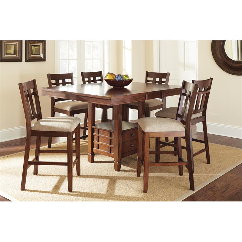 Bolton Medium Oak 7Piece Counter Height Dining Set BO48487PC