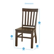Cayla Antique White 7-Piece Dining Set with Dark Oak Chairs