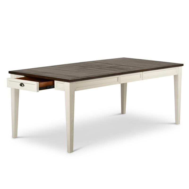 Cayla Two-Tone 7 Piece Dining Set in Dark Oak