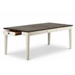 Cayla Two-Tone 7 Piece Dining Set in Dark Oak