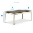 Cayla Two-Tone 7 Piece Dining Set in Dark Oak
