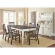 Cayla Two-Tone 7 Piece Dining Set in Dark Oak