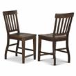 Cayla 7-Piece Counter Height Dining Set with Dark Oak Chairs