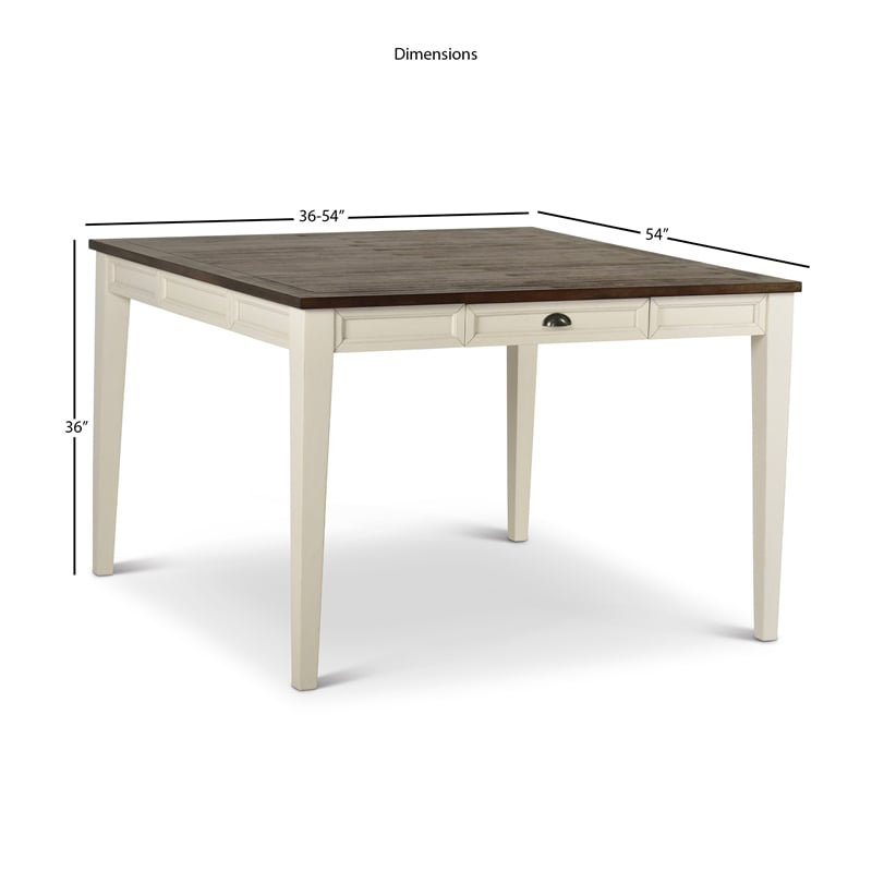 Cayla 7-Piece Counter Height Dining Set with Dark Oak Chairs