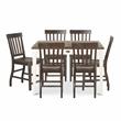 Cayla 7-Piece Counter Height Dining Set with Dark Oak Chairs
