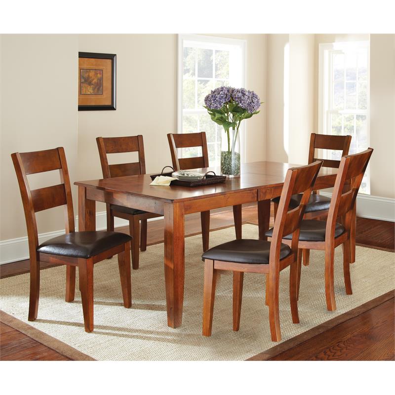 Mango Brown Cherry 7-Piece Dining Set | Cymax Business