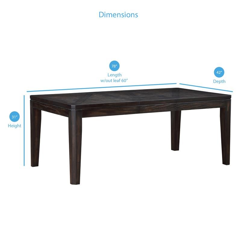 Ally Espresso 7-Piece Dining Set