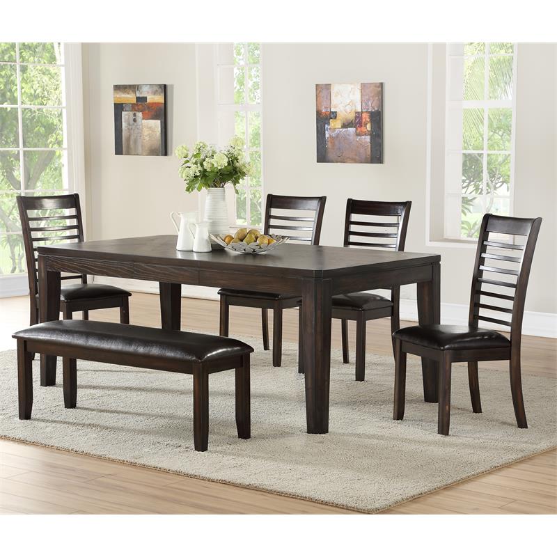 Ally Espresso 6-Piece Dining Set