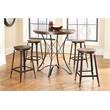 Adele Burnished Brown 5-Piece Counter Height Dining Set