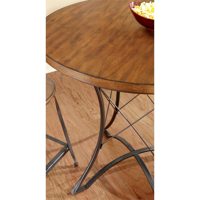 Adele Burnished Brown 5-Piece Counter Height Dining Set