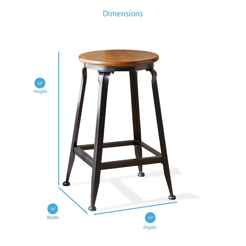 Adele Burnished Brown 5-Piece Counter Height Dining Set