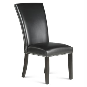 Steve Silver 41&quot Finley Upholstery Side Chair in Black