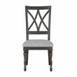 Steve Silver Linnett Sagebrush Finish with Gray upholstered seat  Side Chair