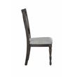 Steve Silver Linnett Sagebrush Finish with Gray upholstered seat  Side Chair