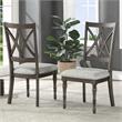 Steve Silver Linnett Sagebrush Finish with Gray upholstered seat  Side Chair