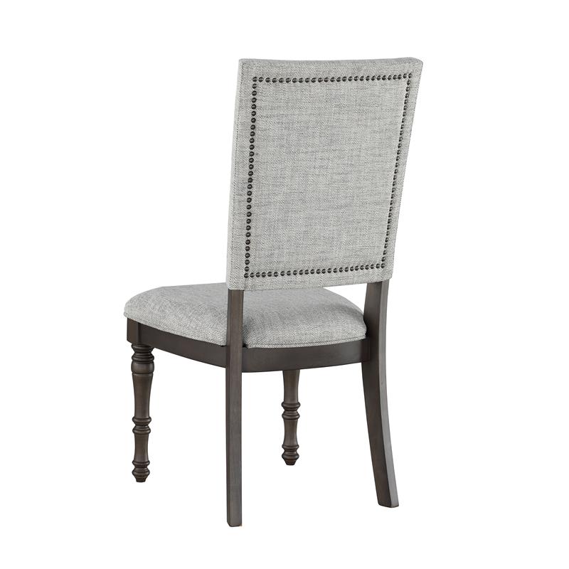 Steve Silver Linnett Sagebrush Upholstered Back Dining Chair in Gray