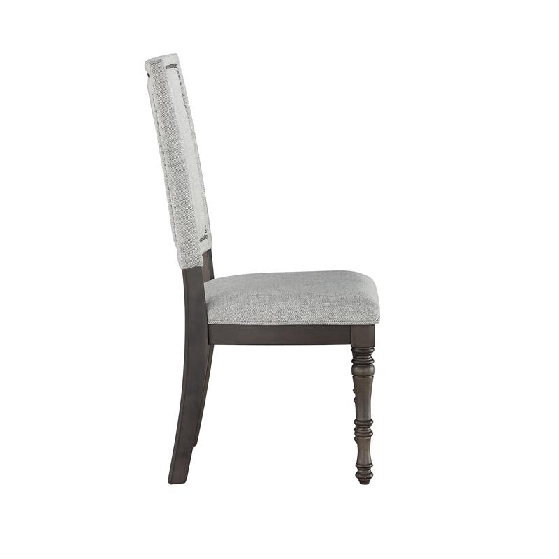 Steve Silver Linnett Sagebrush Upholstered Back Dining Chair in Gray