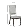 Steve Silver Linnett Sagebrush Upholstered Back Dining Chair in Gray