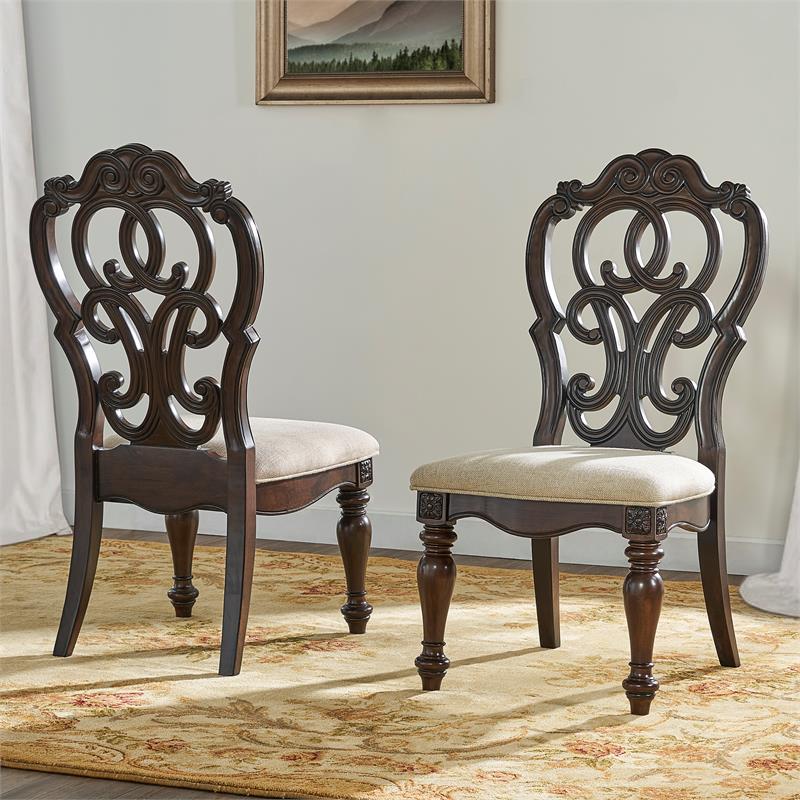 Steve Silver Royale Pecan Brown Side Chair