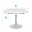 Colfax White Marquina Marble 5-Piece Dining Set with Stone Chairs